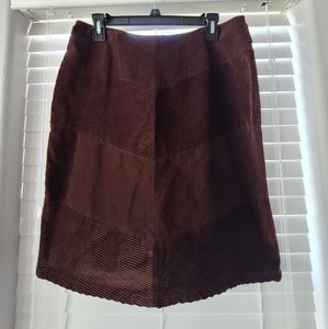 Brown corduroy skirt